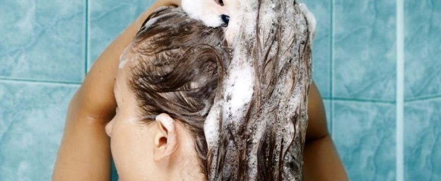 washing hair